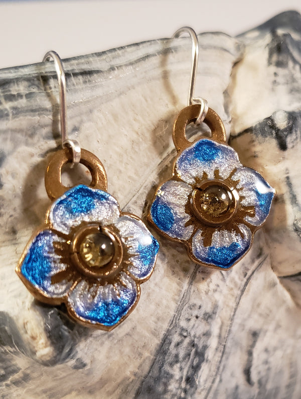Bronze Flower Earrings